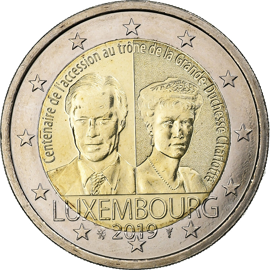 Luxemburgo, 2 Euro, Charlotte Grand Duchess of Luxembourg, 2019, Pessac
