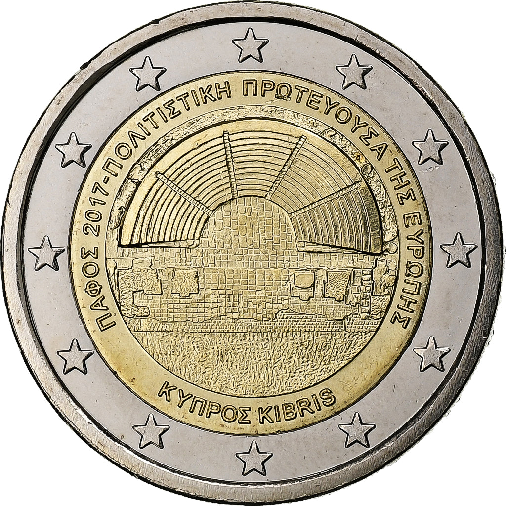 Zypern, 2 Euro, European Capital of Culture, 2017, Athens, Bi-Metallic, UNZ