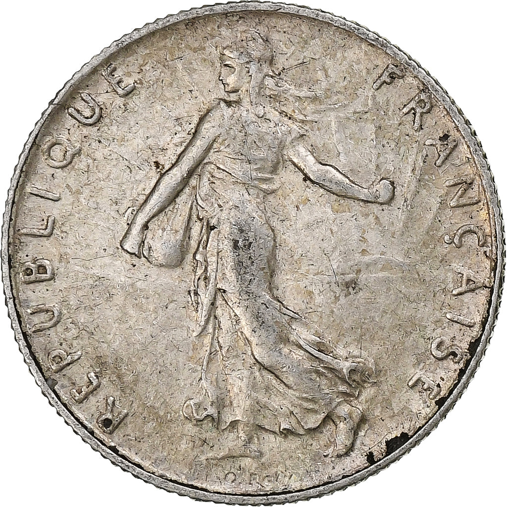 France, 50 Centimes, Semeuse, 1916, Paris, Silver, EF(40-45)