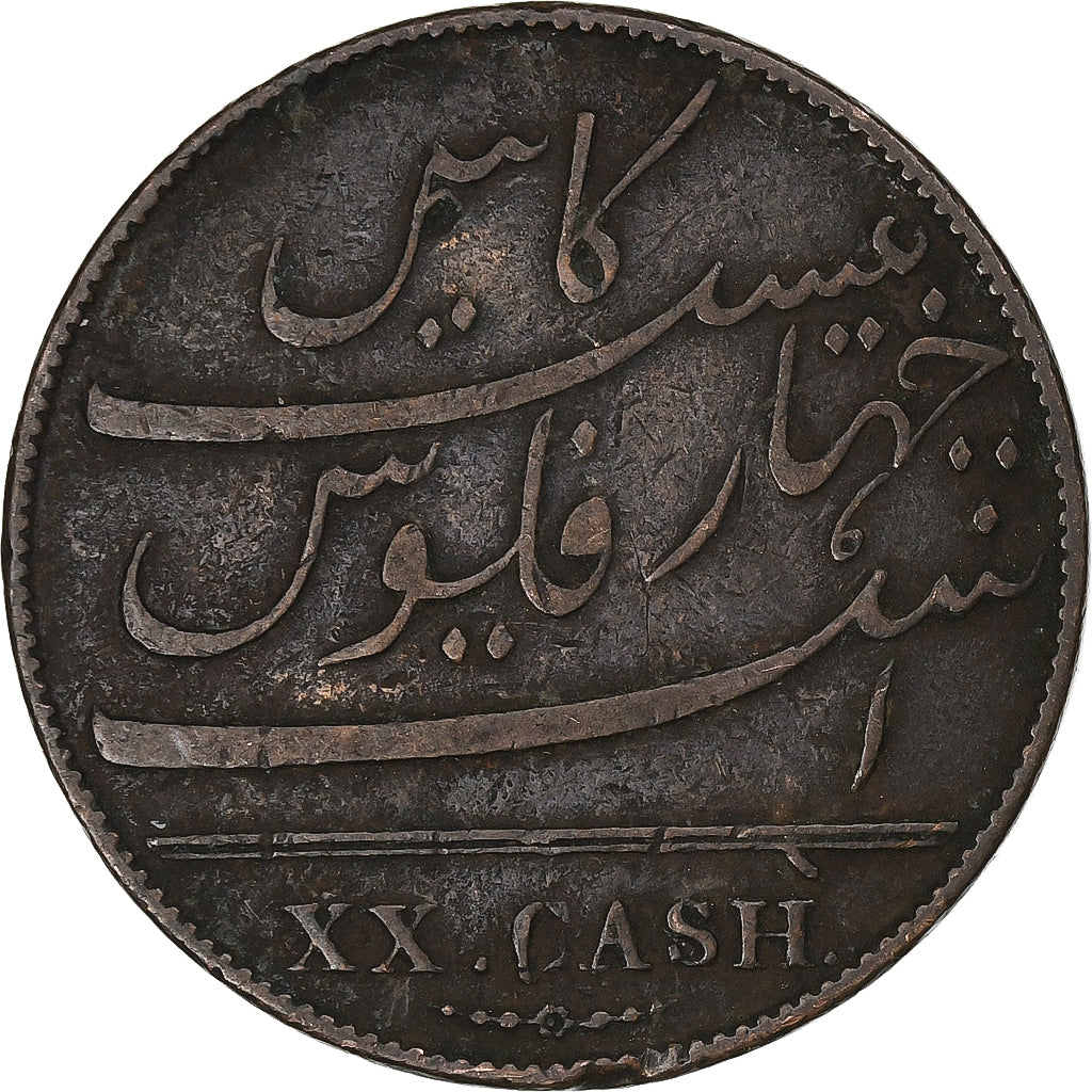 INDIE BRYTYJSKIE, 20 Cash, 1803, Soho Mint, Miedź, VF(30-35)