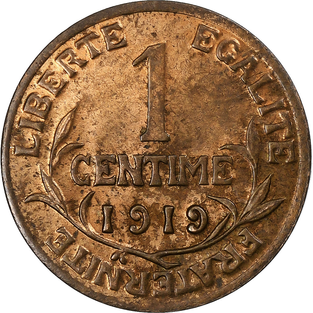 France, Centime, Daniel-Dupuis, 1919, Paris, Bronze, TB+