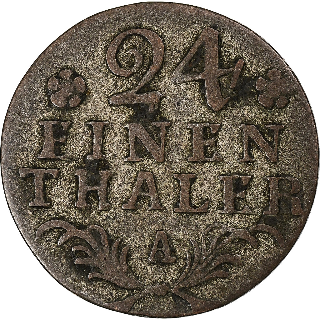 Prussia, Friedrich II, 1/24 Thaler, 1782, Berlin, Billon, VF(20-25)