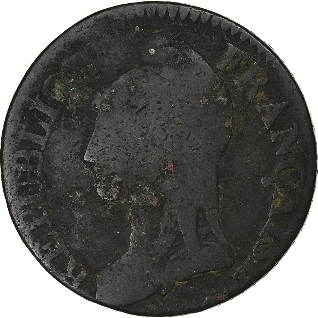 France, 5 Centimes, Dupré, Cuivre, B, Gadoury:126