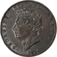 Great Britain, George IV, 1/2 Penny, 1826, London, Copper, VF(30-35)