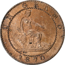 Spain, Provisional Government, 1 Centimo, 1870, Madrid, Bronze, AU(50-53)