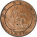 Spain, Provisional Government, 1 Centimo, 1870, Madrid, Bronze, AU(50-53)