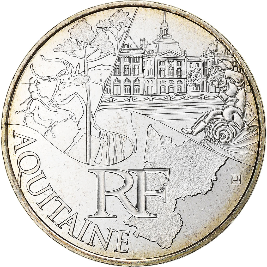Francia, 10 Euro, Aquitaine, 2011, Pessac, Argento, SPL