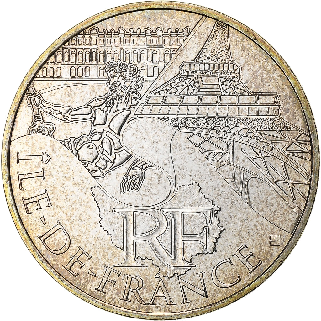 France, 10 Euro, Île-de-France, 2011, Pessac, Silver, MS(60-62)