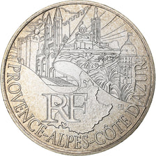 France, 10 Euro, Provence-Alpes-Côte d'Azur, 2011, Pessac, Silver, MS(60-62)