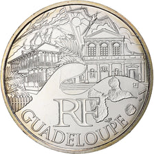 France, 10 Euro, Guadeloupe, 2011, Pessac, Silver, MS(63)