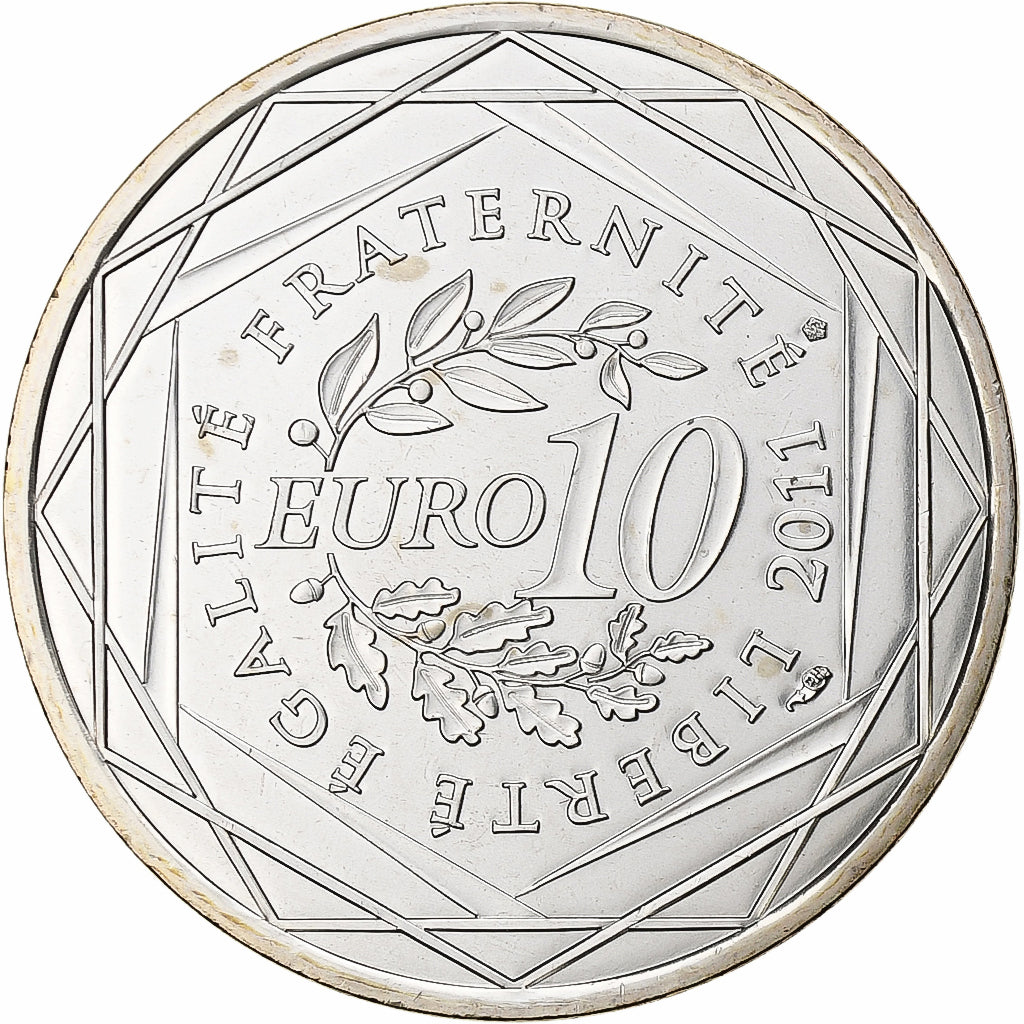 Francia, 10 Euro, Guyane, 2011, Pessac, Argento, SPL