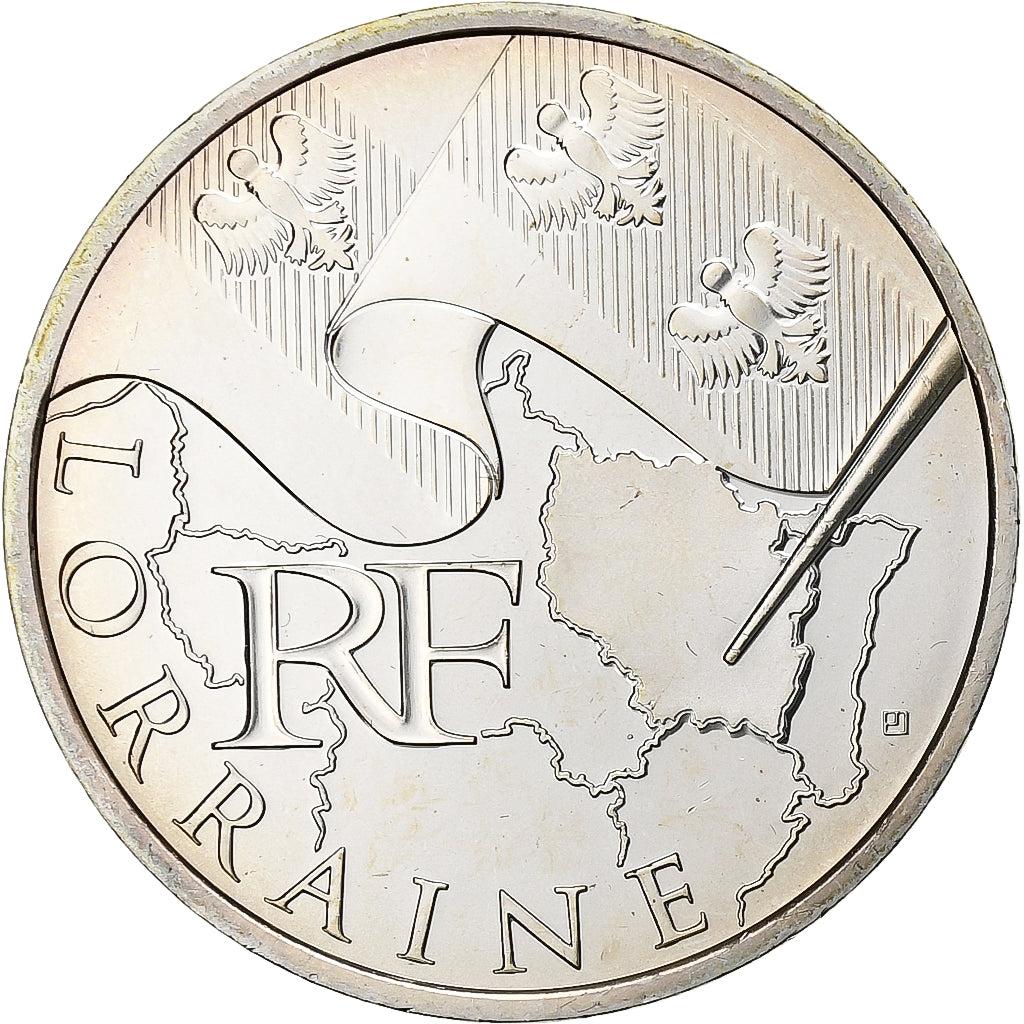 Frankreich, 10 Euro, Lorraine, 2010, Pessac, Silber, UNZ