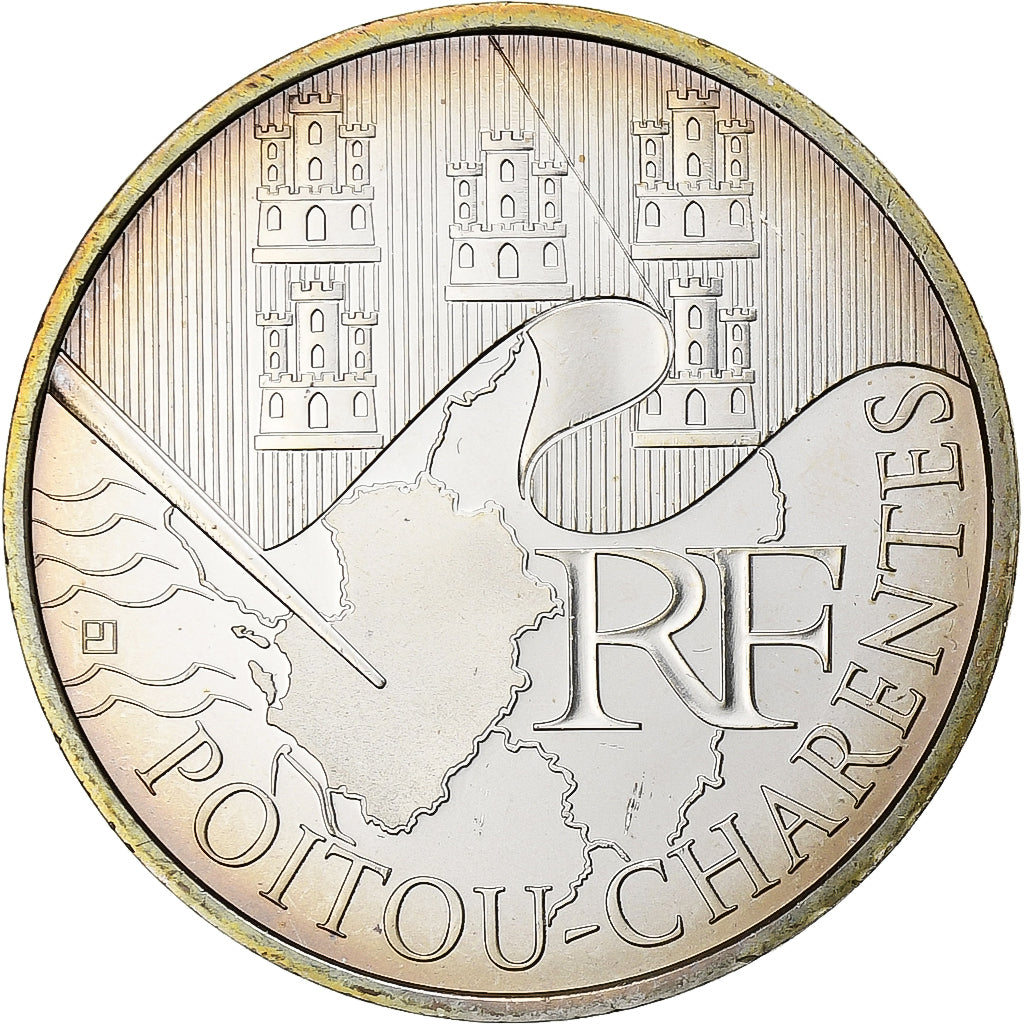 Frankreich, 10 Euro, Poitou-Charentes, 2010, Pessac, Silber, UNZ
