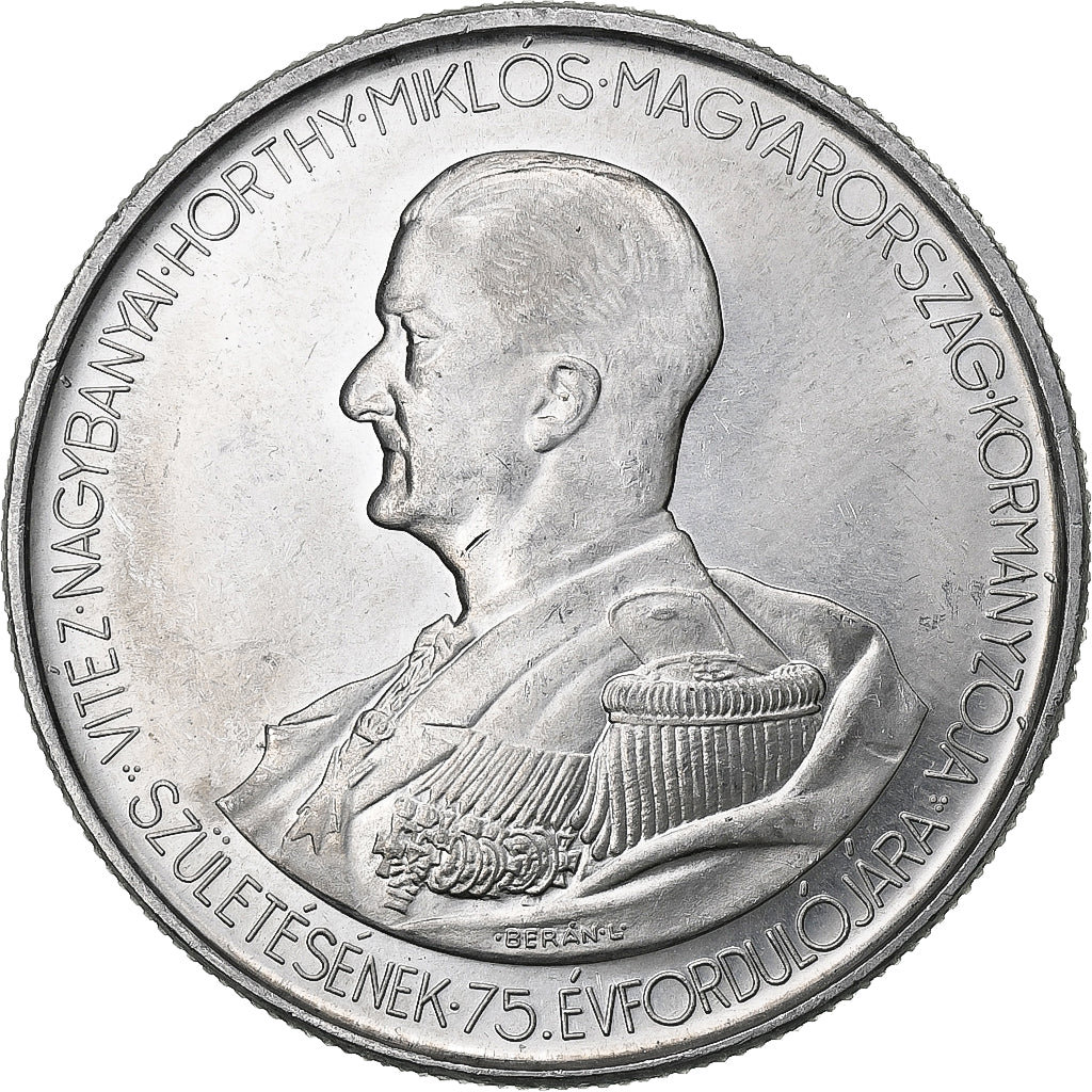 Hungary, 5 Pengö, 1943, Budapest, Aluminum, AU(55-58)
