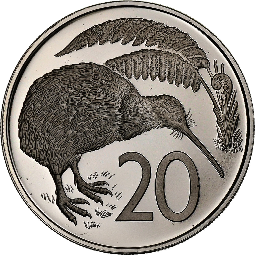 Nuova Zelanda, Elizabeth II, 20 Cents, 1972, Rame-nichel, FDC