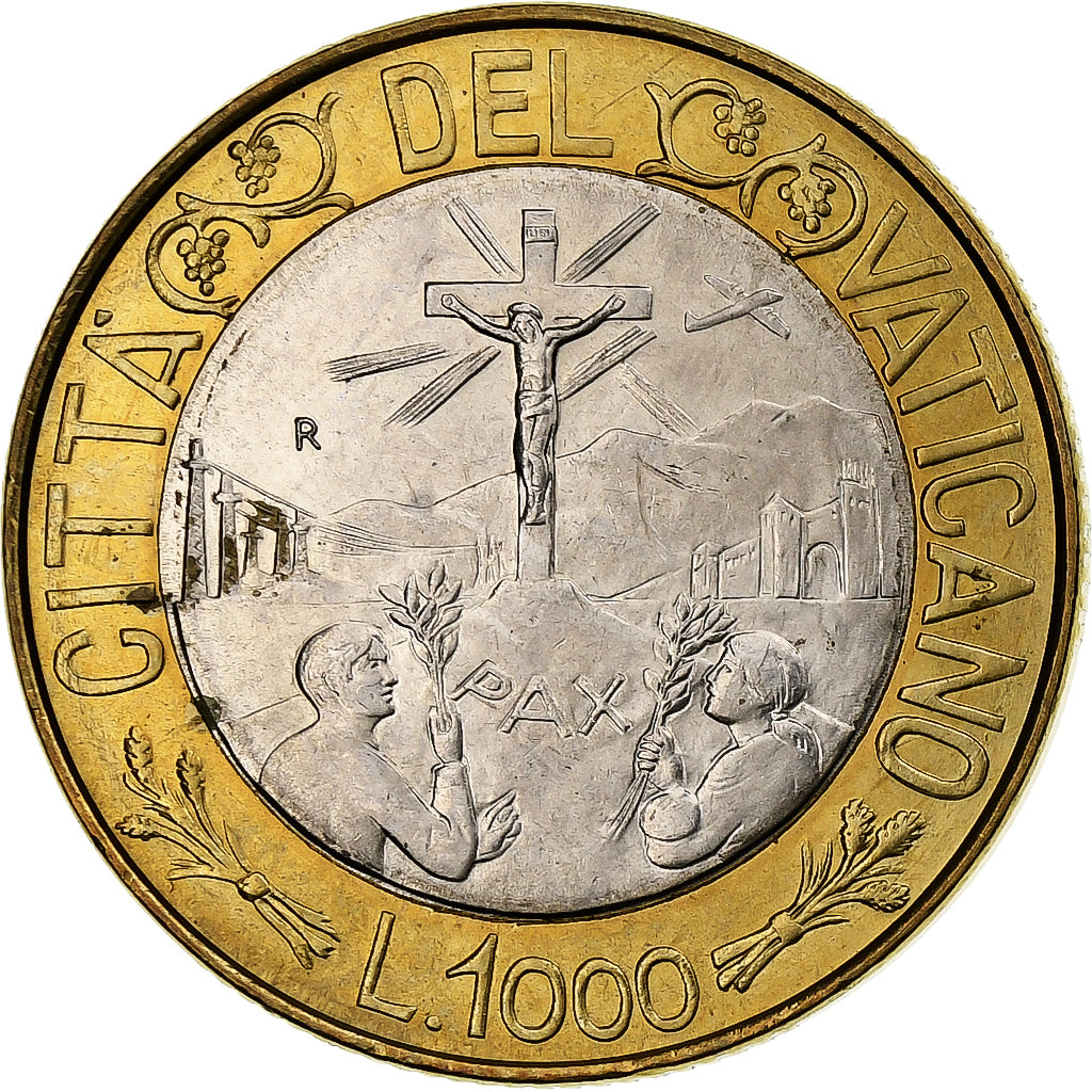 Vatican, John Paul II, 1000 Lire, 1999, Rome, Bi-Metallic, MS(63)
