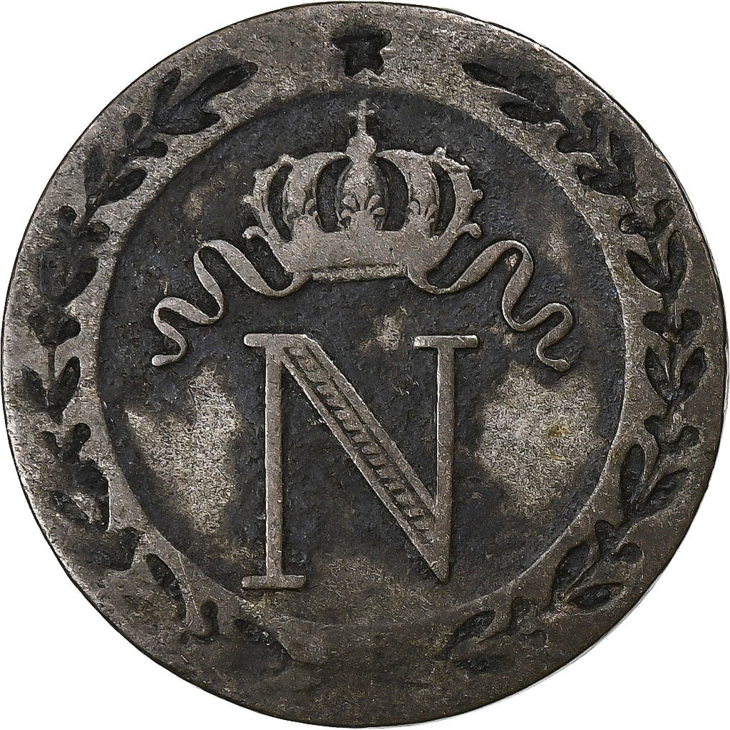 France, Napoleon I, 10 Centimes, 1809, Paris, Billon, VF(20-25)
