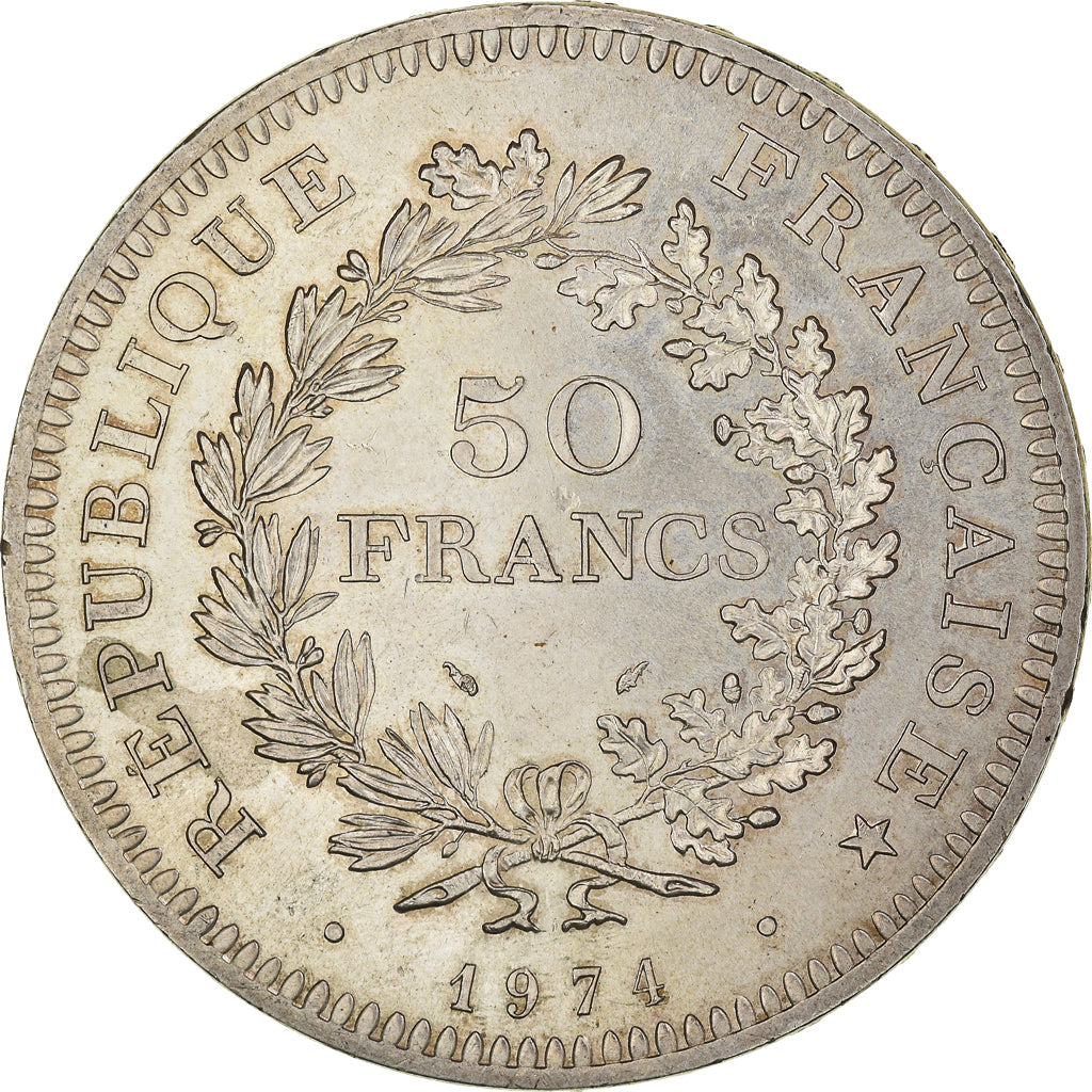 Münze, Frankreich, Hercule, 50 Francs, 1974, Paris, Hybrid issue, VZ, Silber