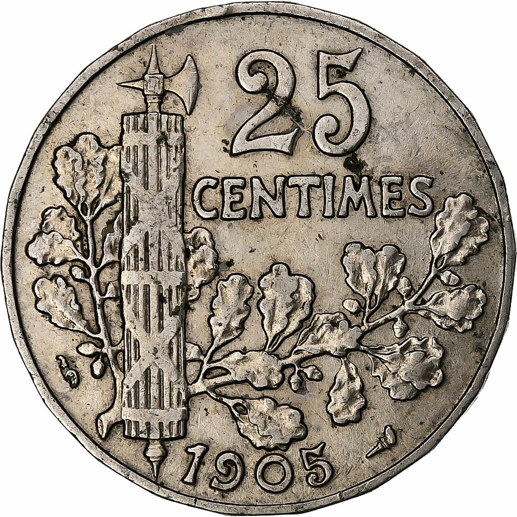 Frankreich, 25 Centimes, Patey, 1905, Paris, Nickel, SS