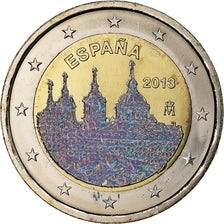 Spain, 2 Euro, Escurial, Iridescent, 2013, Madrid, Bi-Metallic, MS(63)