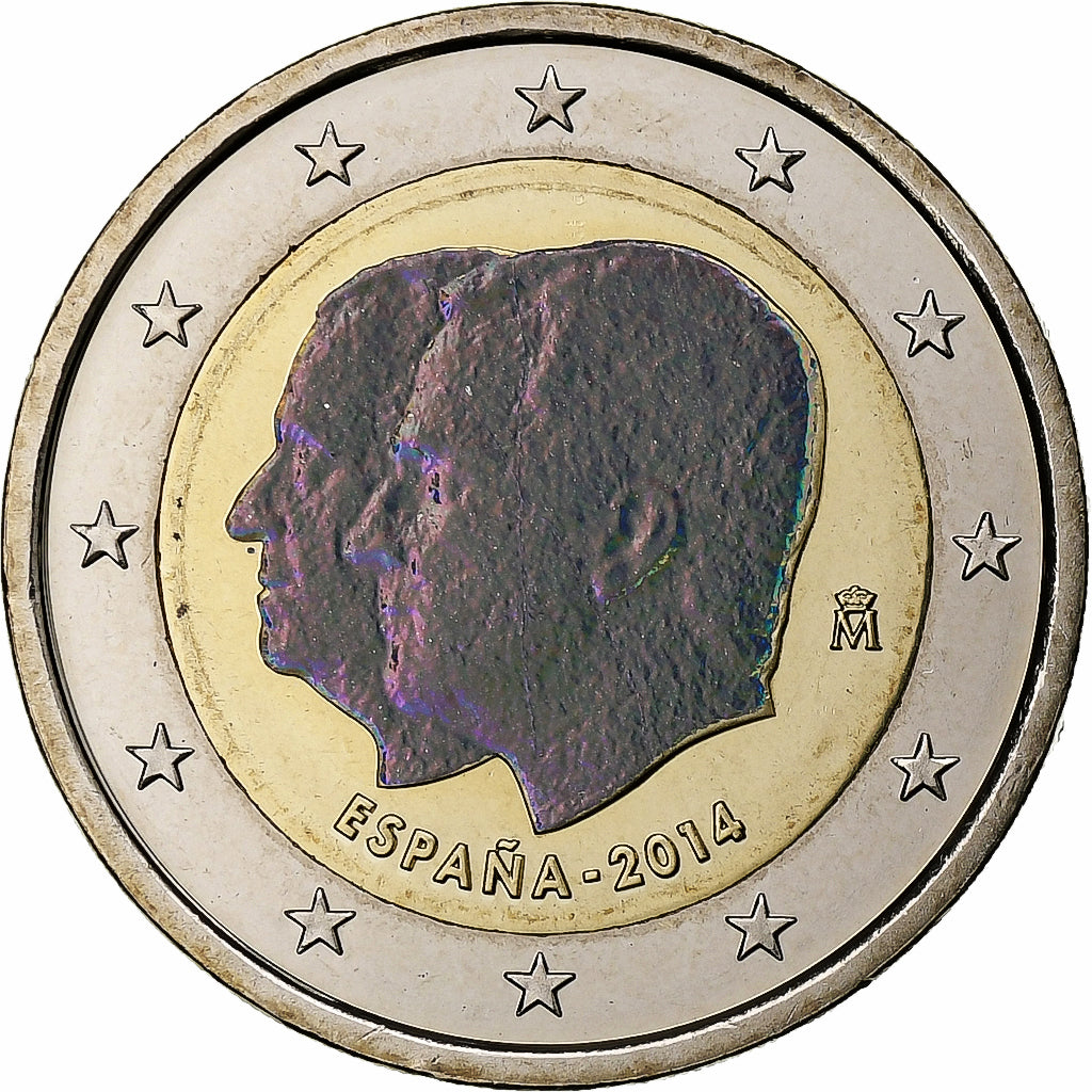 Espagne, 2 Euro, Felipe VI Accession to Spanish Throne, Iridescent, 2014