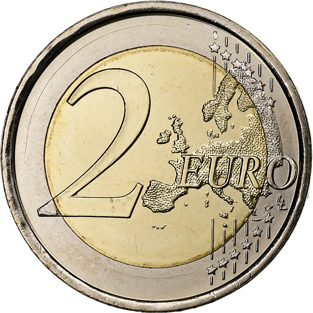 Spain, 2 Euro, Park Güell, Iridescent, 2014, Madrid, Bi-Metallic, MS(63)
