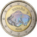 Spain, 2 Euro, Cave of Altamira, Iridescent, 2015, Madrid, Bi-Metallic, MS(63)
