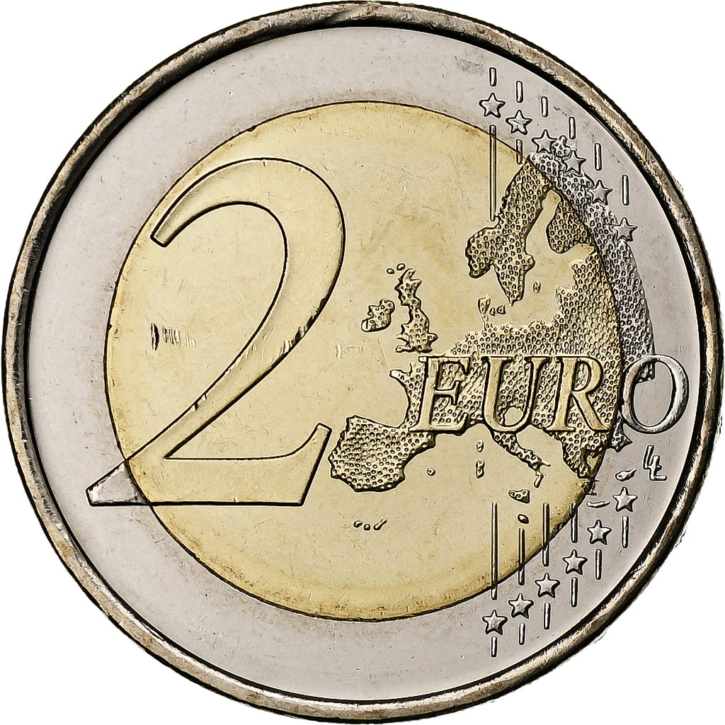 Spain, 2 Euro, Cave of Altamira, Iridescent, 2015, Madrid, Bi-Metallic, MS(63)