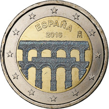 Espagne, 2 Euro, Aqueduc de Ségovie, Iridescent, 2016, Madrid, Bimétallique
