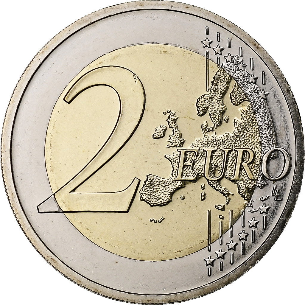 Niemcy, 2 Euro, Sachsen, Iridescent, 2016, Karlsruhe, Bimetaliczny, MS(63)