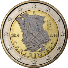 Italy, 2 Euro, Arma dei Carabinieri, Iridescent, 2014, Rome, Bi-Metallic, MS(63)