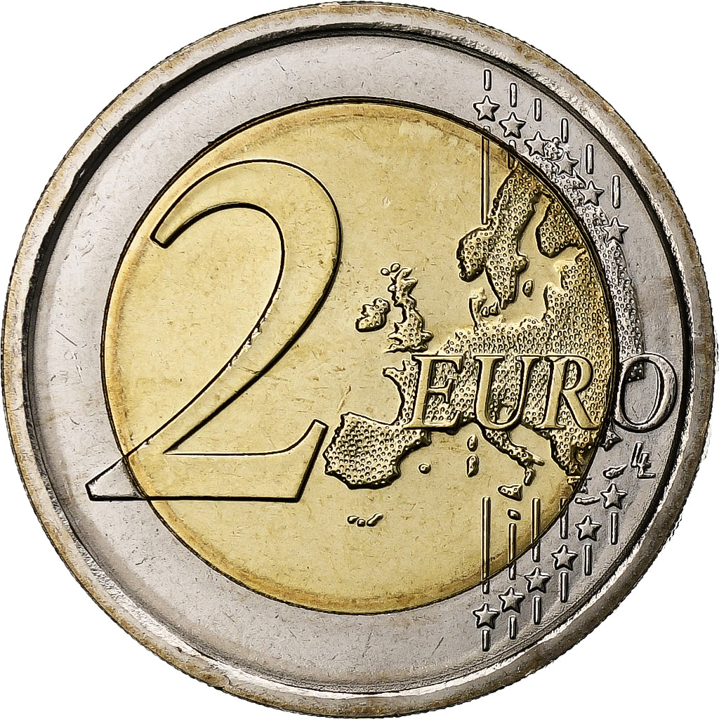 Italy, 2 Euro, Dante Alighieri, Iridescent, 2015, Rome, Bi-Metallic, MS(63)