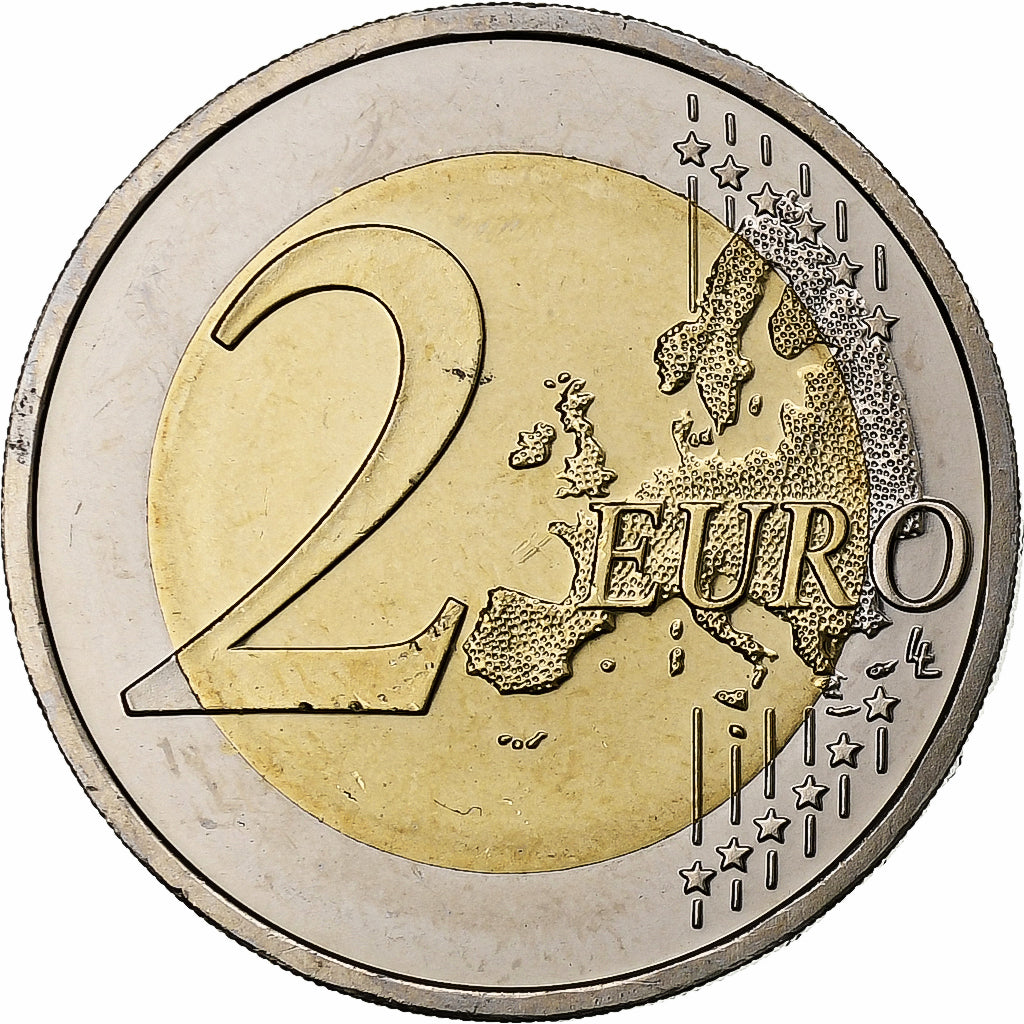 Latvia, 2 Euro, Iridescent, 2014, Stuttgart, Bi-Metallic, MS(63)