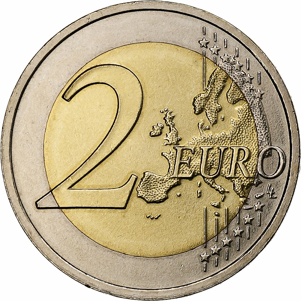 Latvia, 2 Euro, Black Stork, Iridescent, 2015, Vilnius, Bi-Metallic, MS(63)