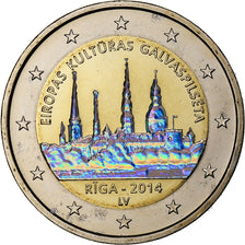 Latvia, 2 Euro, European Capital of Culture, Iridescent, 2014, Stuttgart