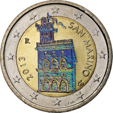 San Marino, 2 Euro, Iridescent, 2013, Rome, Bi-Metallic, UNZ