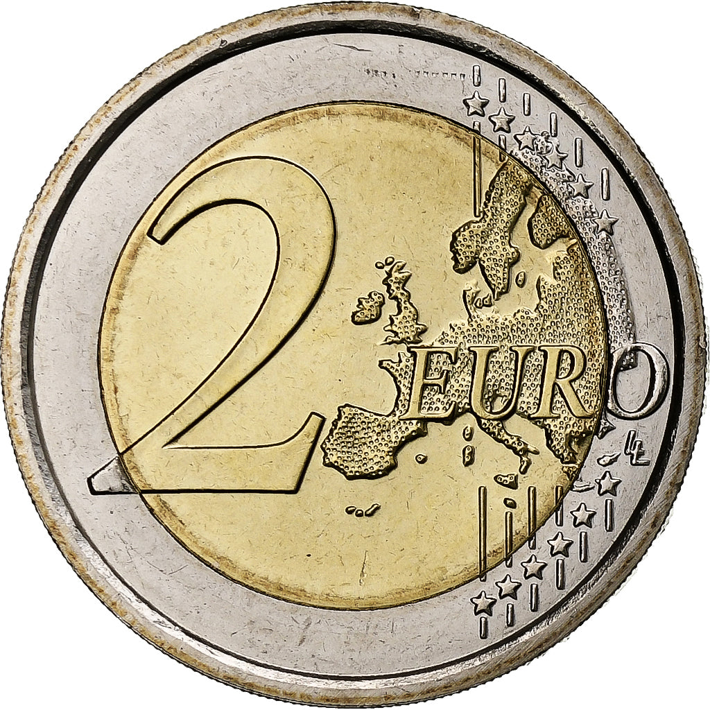 San Marino, 2 Euro, Iridescent, 2013, Rome, Bi-Metallic, UNZ