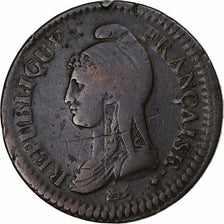 France, Decime, Dupré, AN 5, Paris, Copper, VF(20-25), Gadoury:185