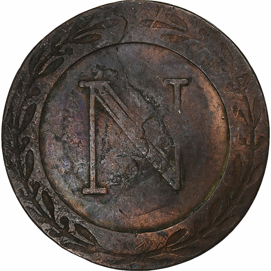 Frankreich, Napoleon I, 5 Centimes, 1808, Strasbourg, Kupfer, S, Gadoury:127