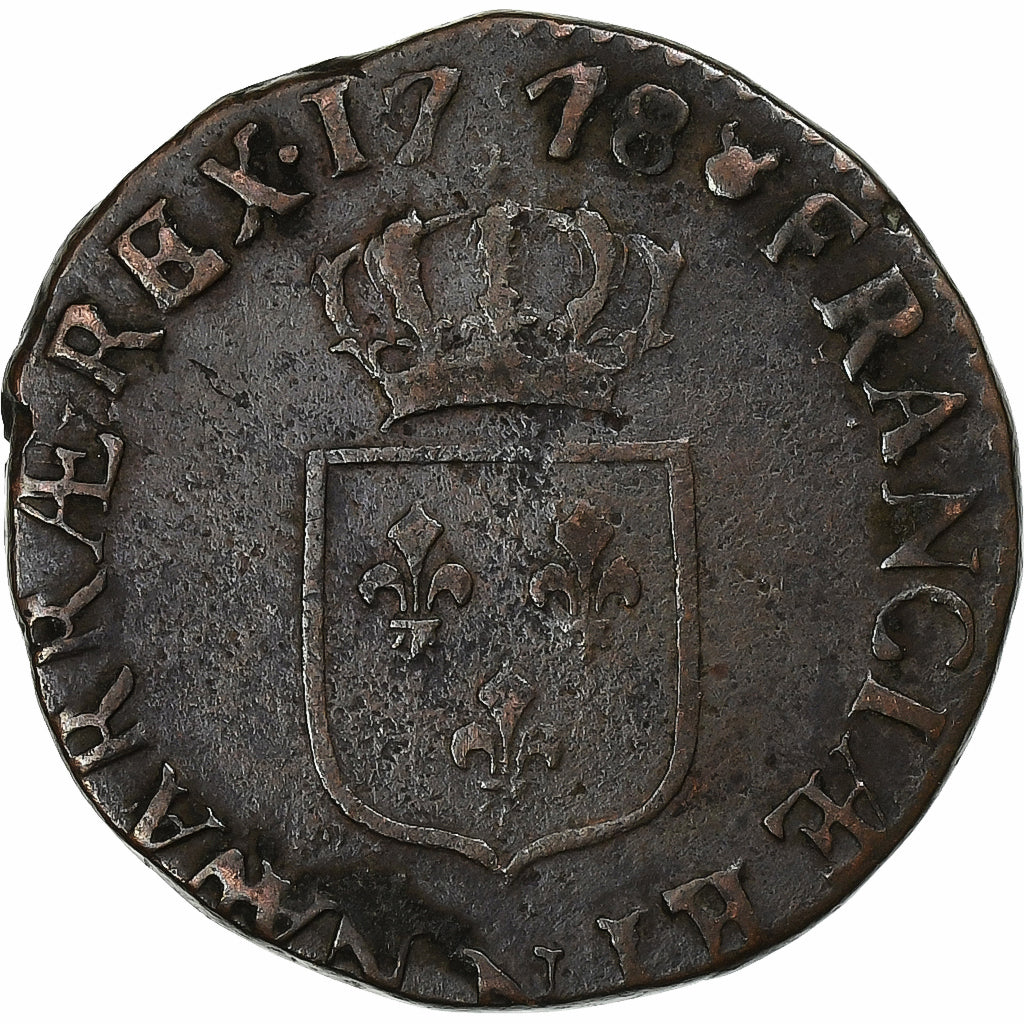 Frankreich, Louis XVI, 1/2 Sol, 1778, Montpellier, Kupfer, S