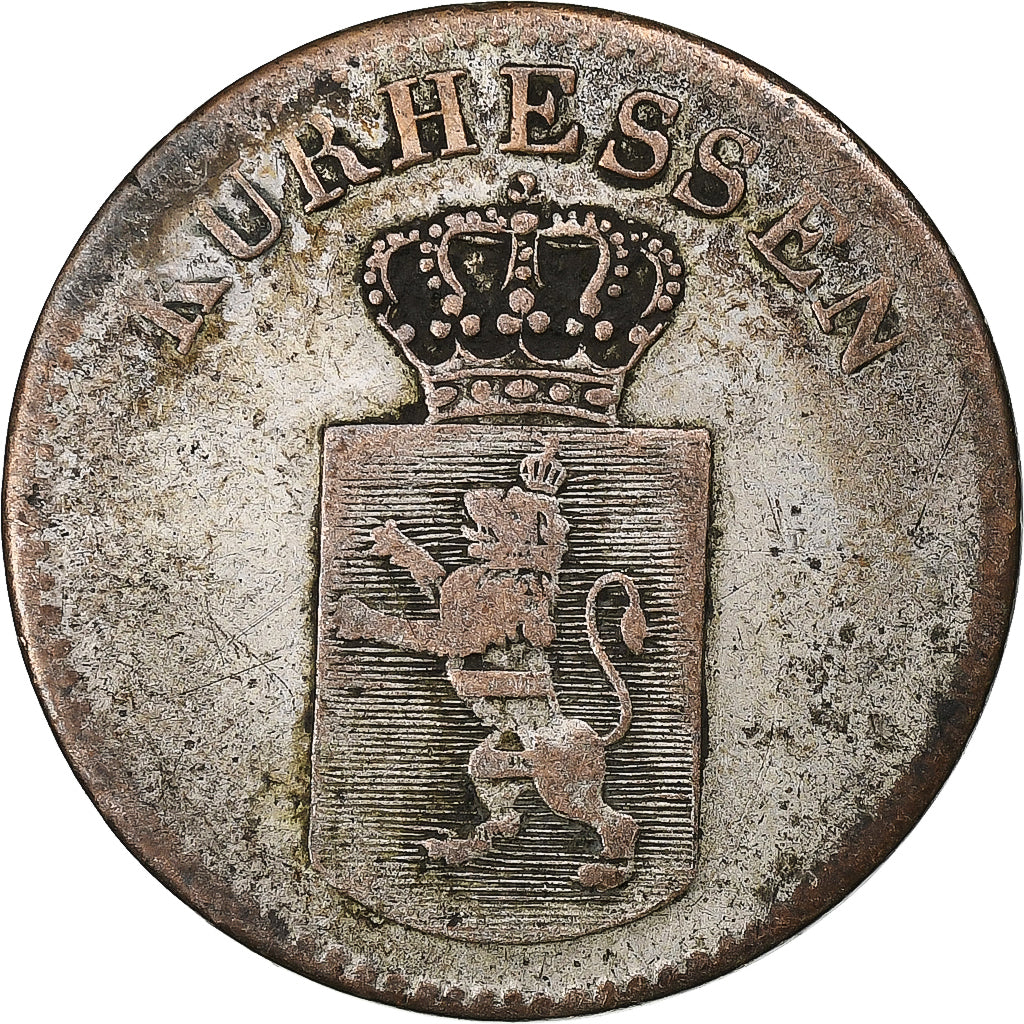 Landgraviate of Hessen-Kassel, Wilhelm II, 6 Kreuzer, 1833, Lingote, VF(20-25)