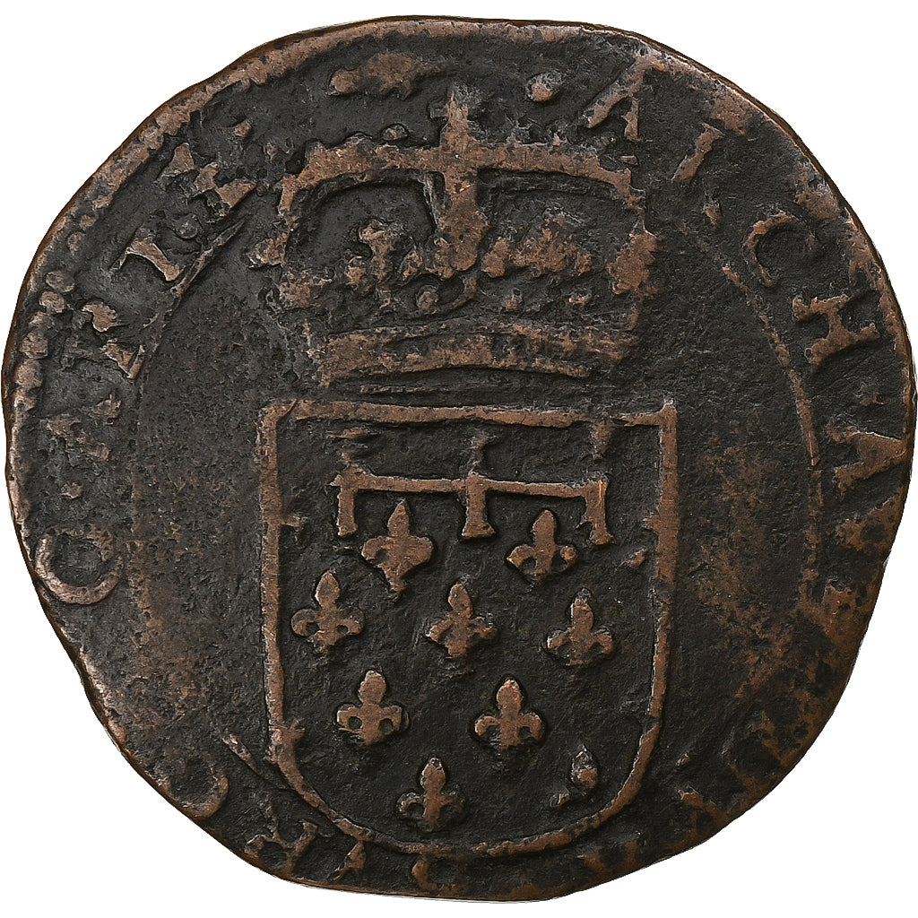 Régions françaises, Artois, Philippe IV, Liard, 1638, Arras, Cuivre, TB