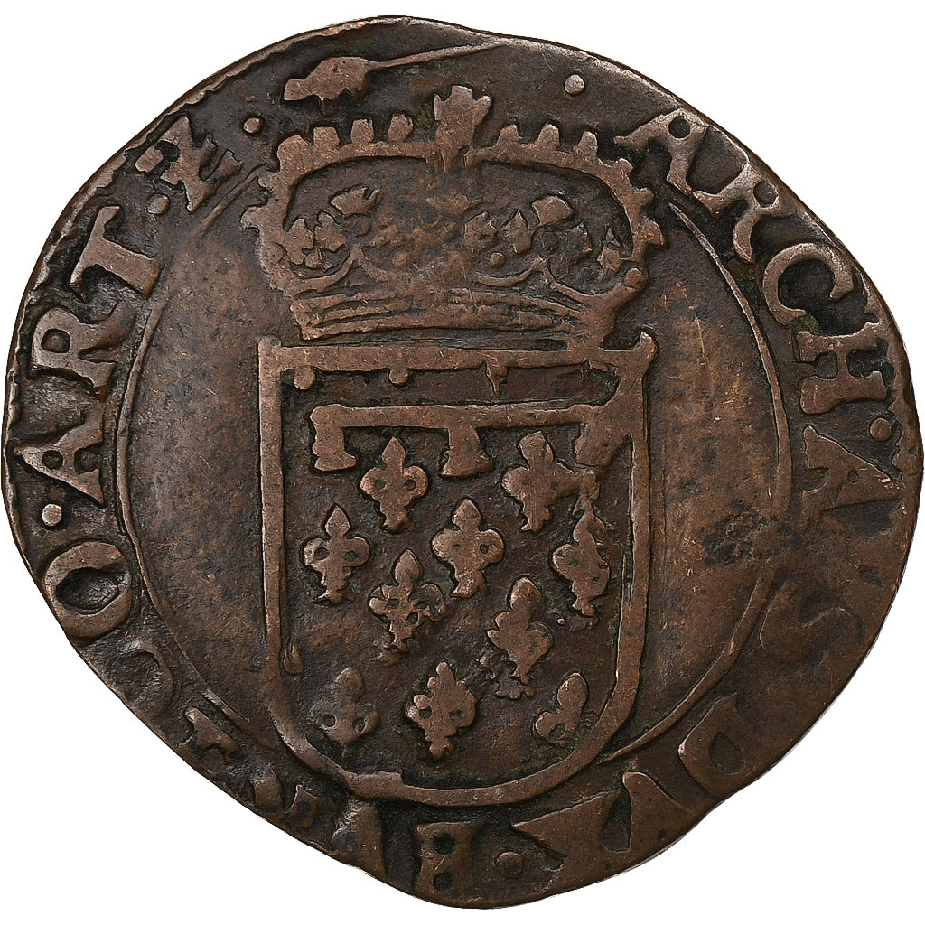 French States, Artois, Philippe IV, Liard, 1639, Arras, Copper, VF(20-25)