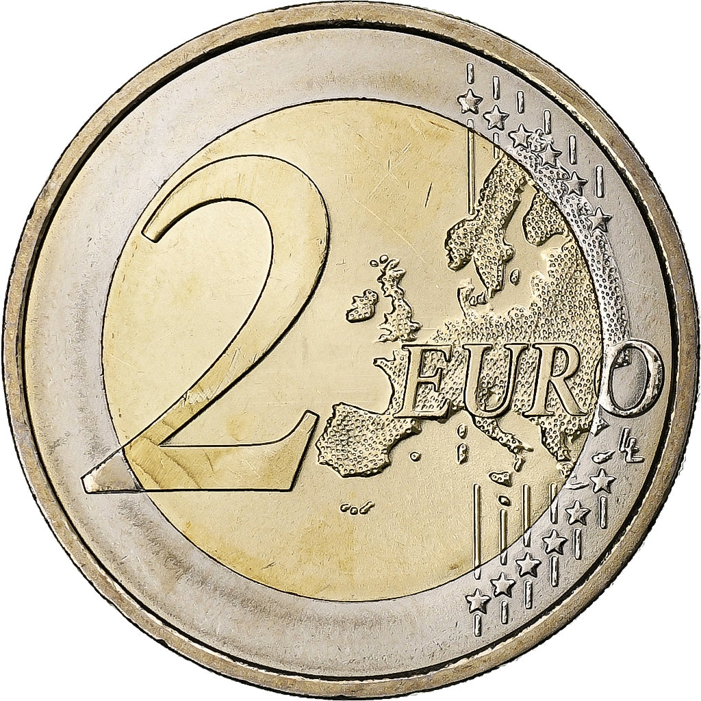 Austria, 2 Euro, Mozart, Colorized, 2016, Vienna, Bi-Metallic, MS(63)