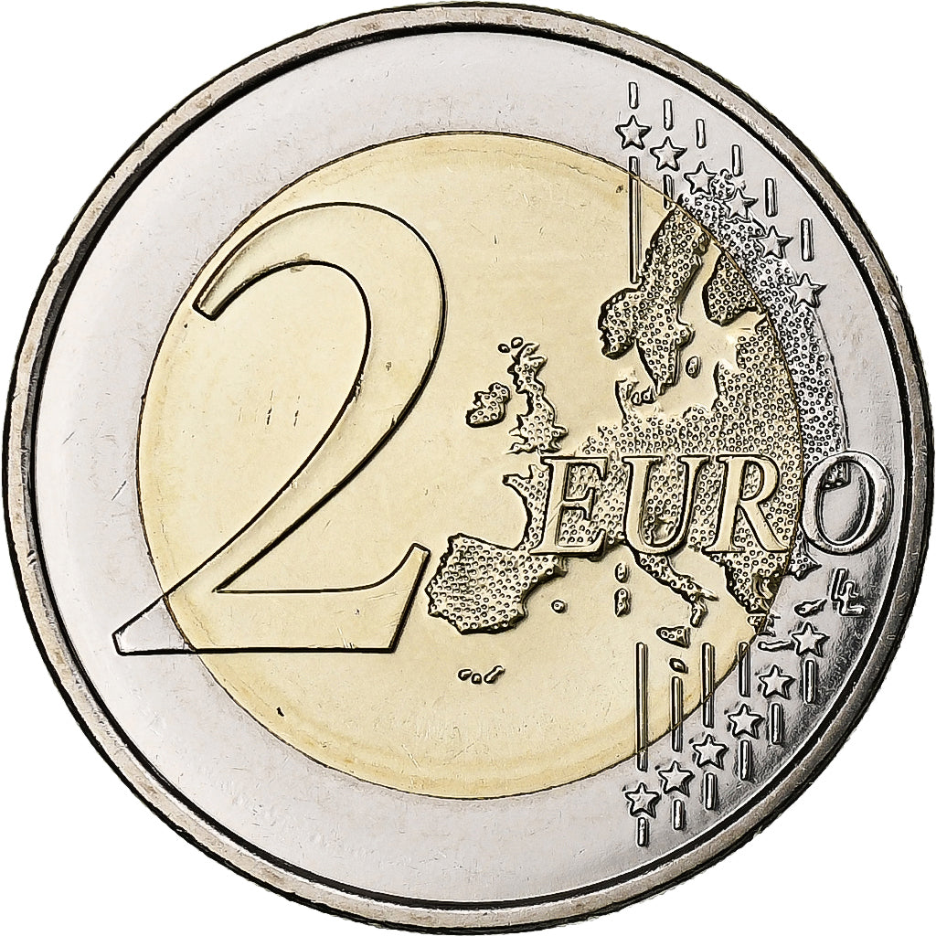 France, 2 Euro, 75 Anniversary UNICEF, 2021, Pessac, Bi-Metallic, MS(63)