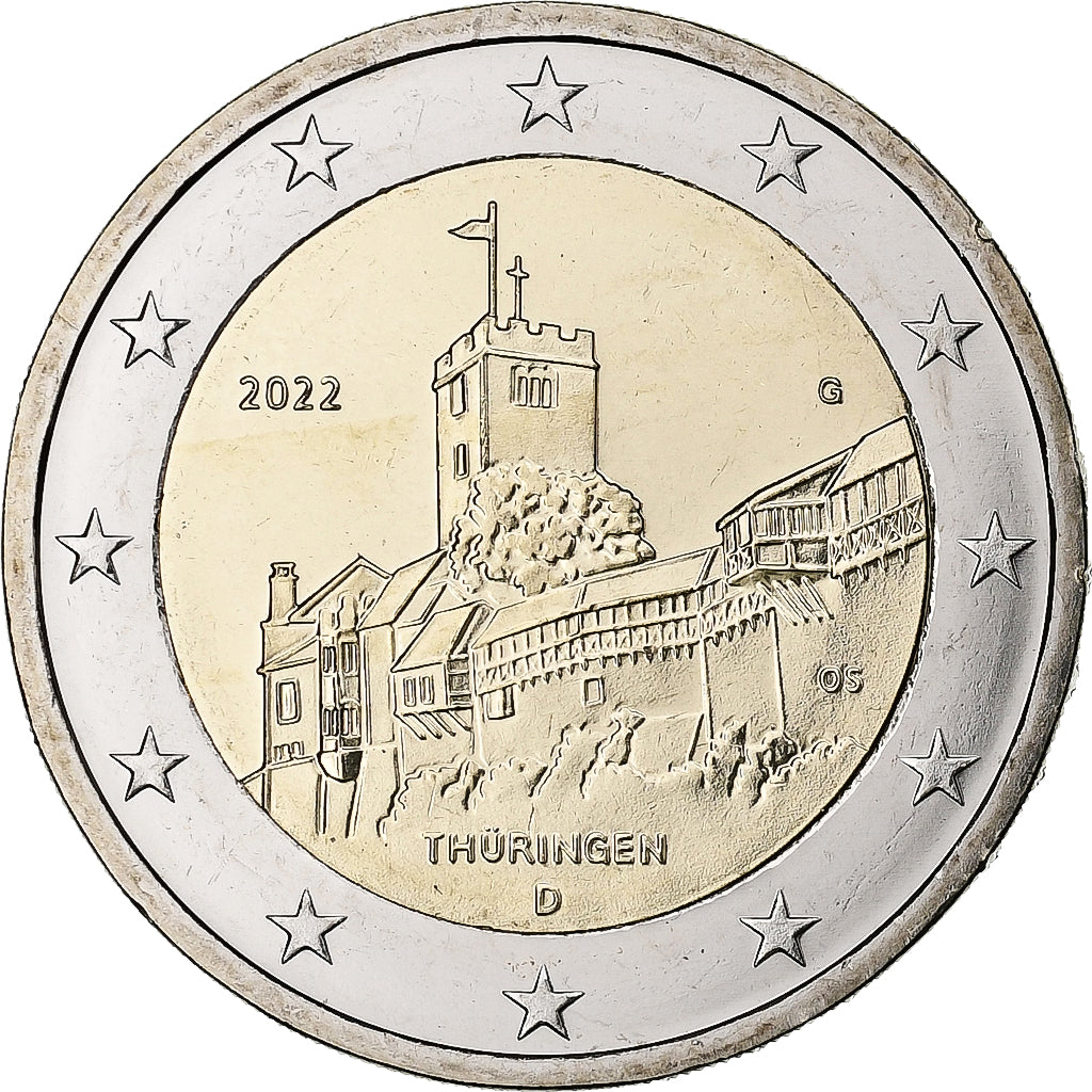 Germany, 2 Euro, Thüringen, 2022, Karlsruhe, Bi-Metallic, MS(63)