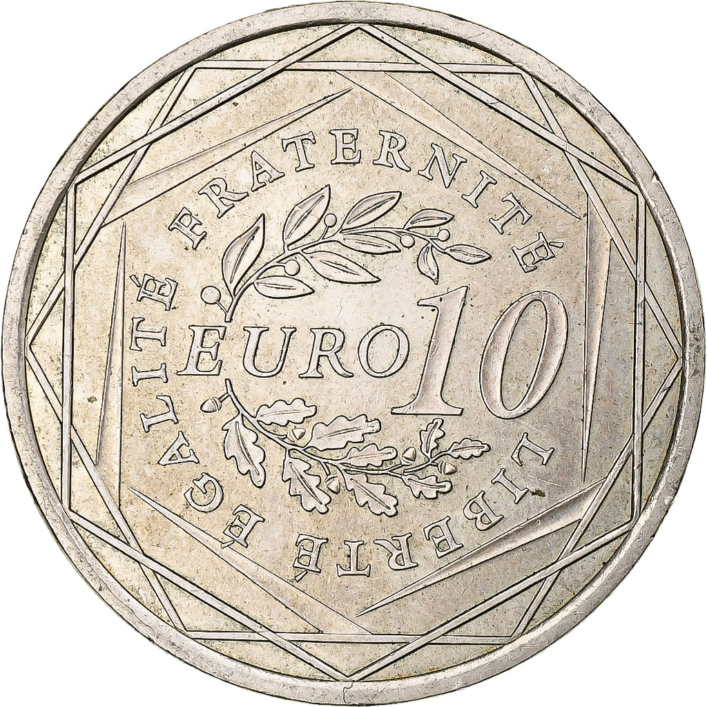 France, 10 Euro, Semeuse, 2009, Pessac, Silver, AU(55-58)