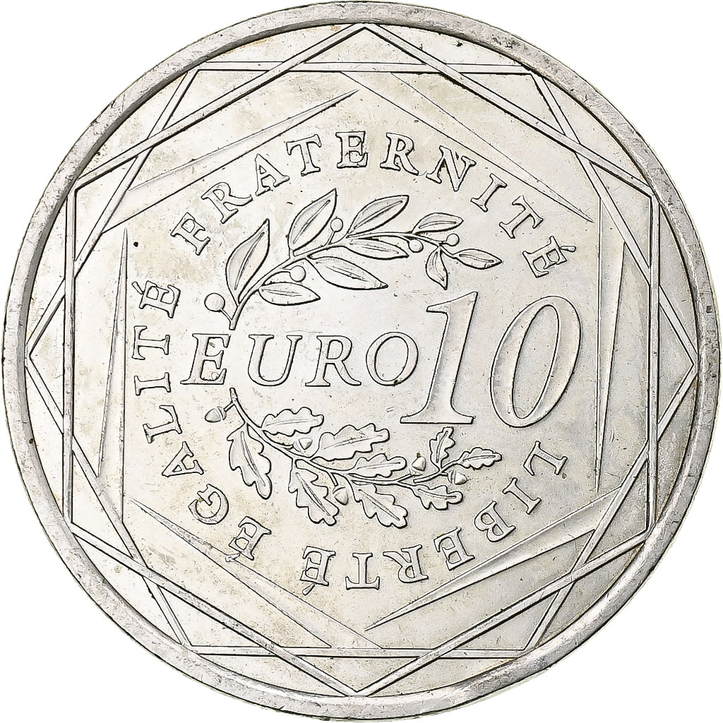 France, 10 Euro, Semeuse, 2009, Pessac, Silver, AU(55-58)