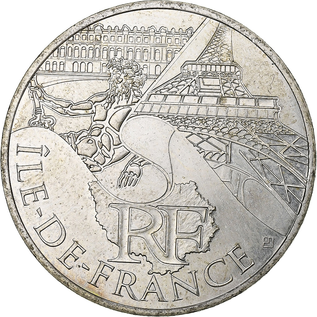 France, 10 Euro, Île-de-France, 2011, Pessac, Silver, MS(60-62)