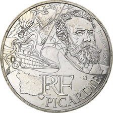 France, 10 Euro, Picardie, 2012, Pessac, Silver, MS(63)
